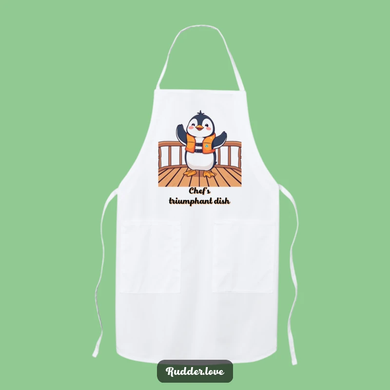 Funny Penguin Victor Apron: Cook with Triumphant Playfulness