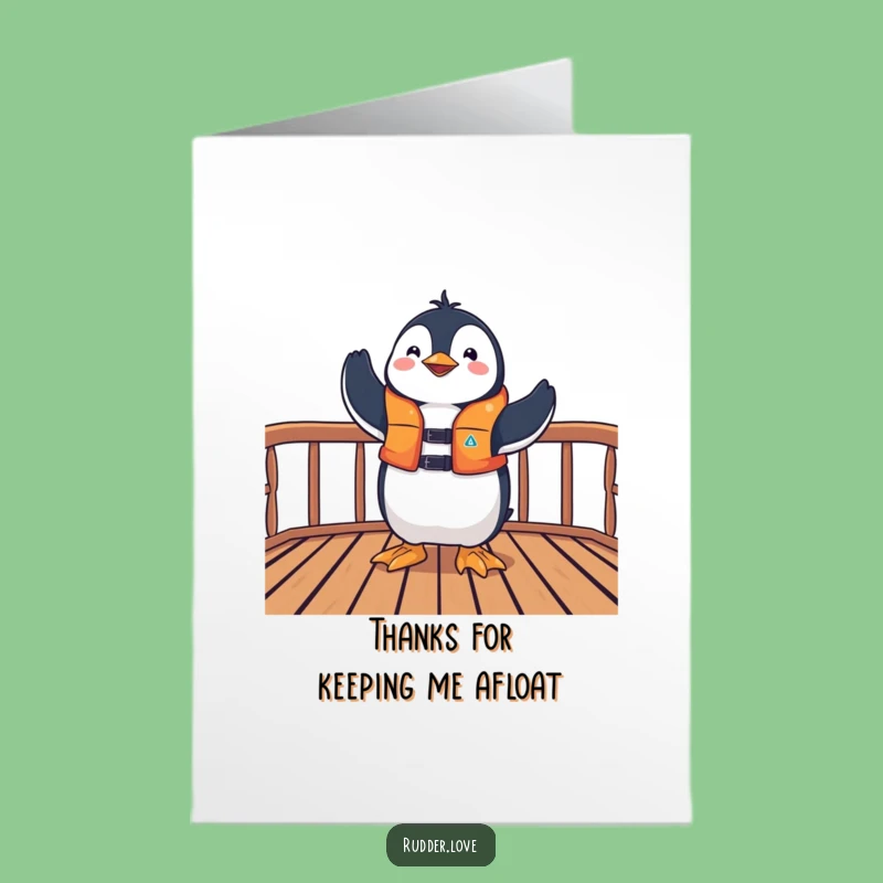 Free Printable Funny Penguin Thank You Card - Icey Gratitude Downloadable Gift
