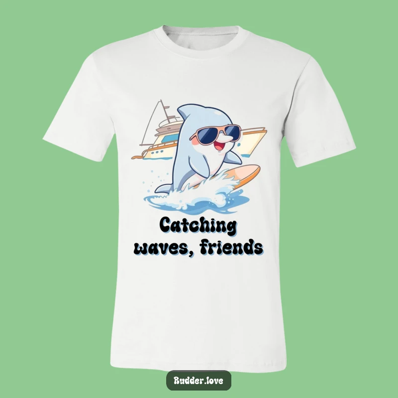 Funny Dolphin Surfer Tee: Ride the Style with Cool Humor